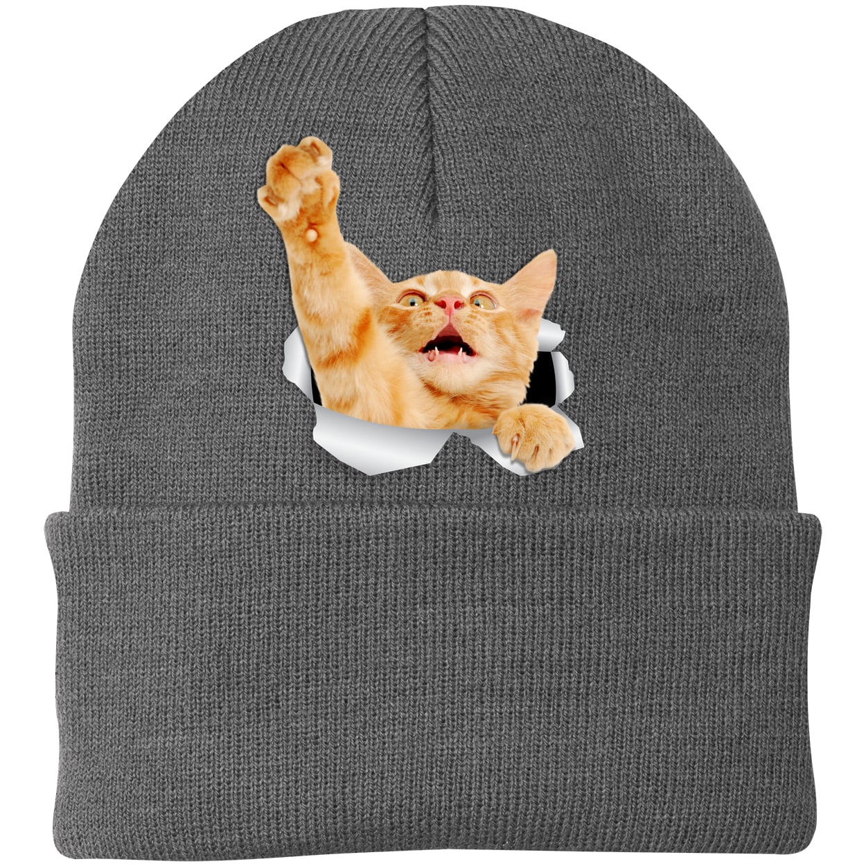 CP90 Port & Company Knit Beanie - Athletic Oxford
