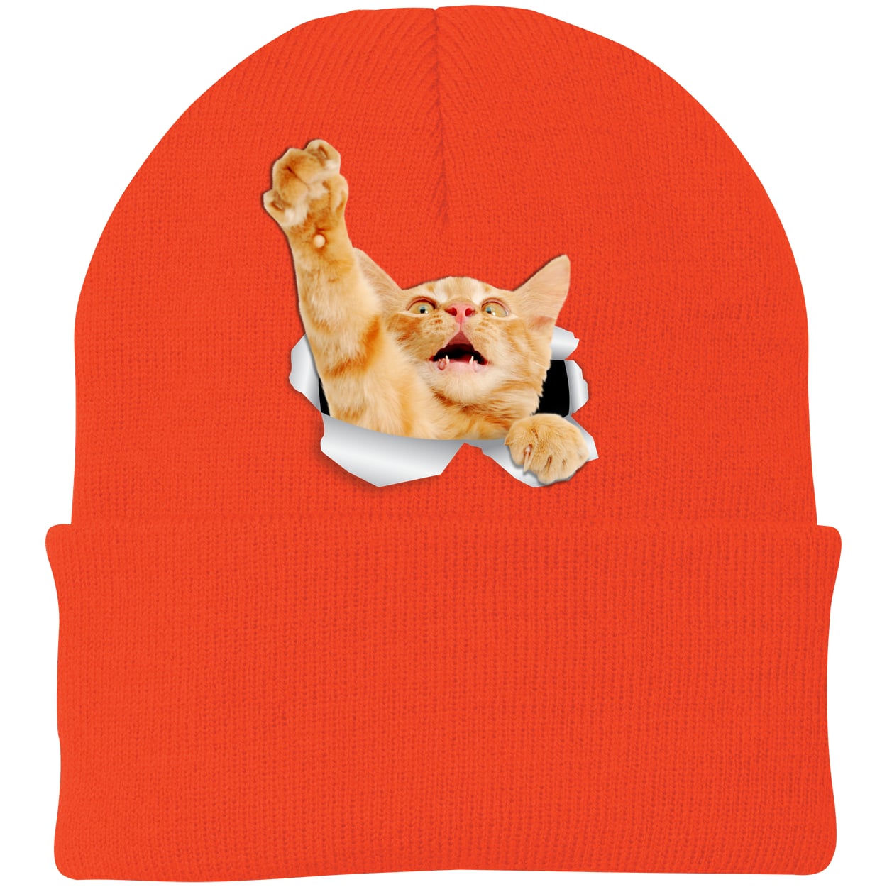 CP90 Port & Company Knit Beanie - Athletic Orange