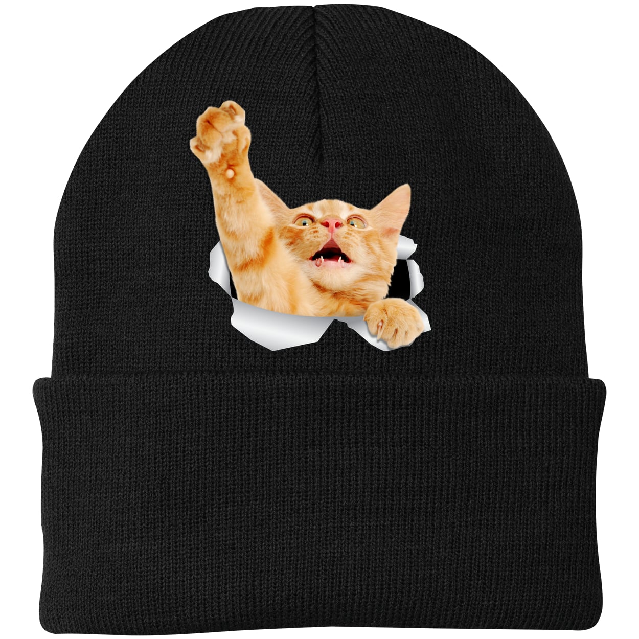 CP90 Port & Company Knit Beanie - Black