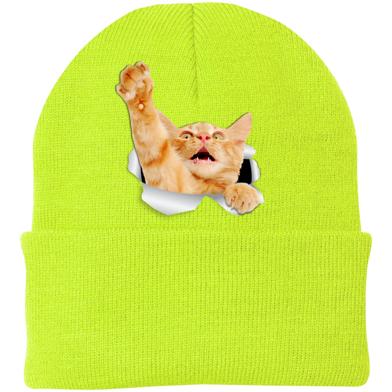 CP90 Port & Company Knit Beanie - Neon Yellow