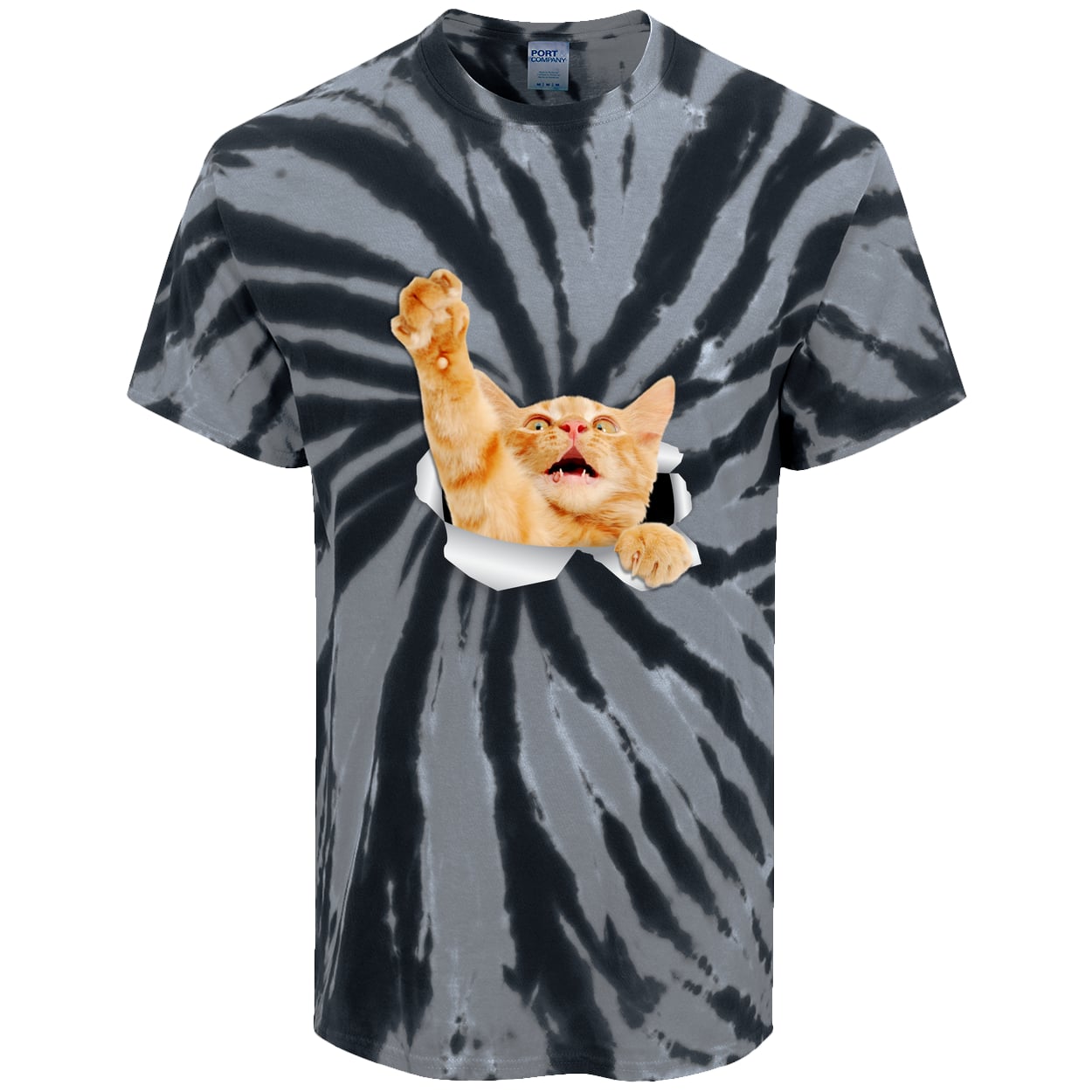 PC147 Port & Company Tie-Dye Tee - Black