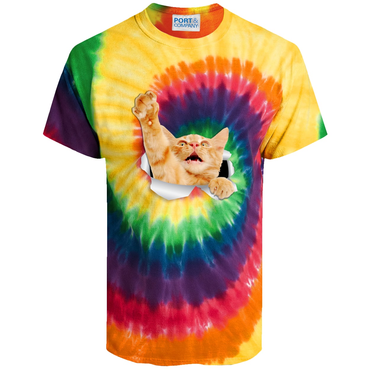 PC147 Port & Company Tie-Dye Tee - Rainbow