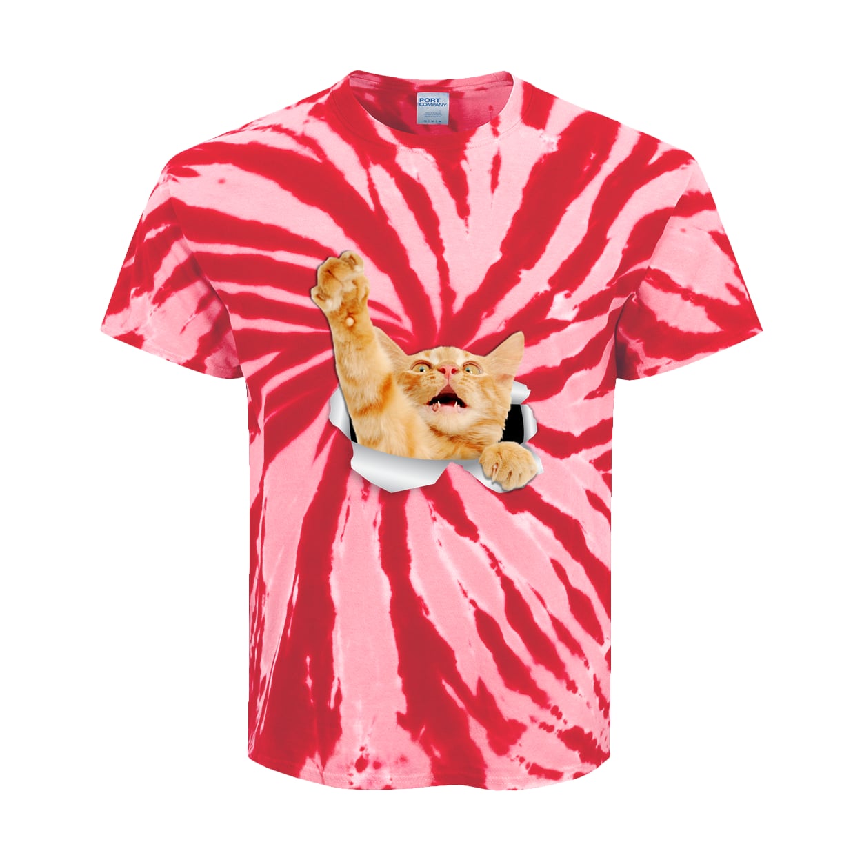PC147Y Port & Company Kids Tie-Dye Tee - Red