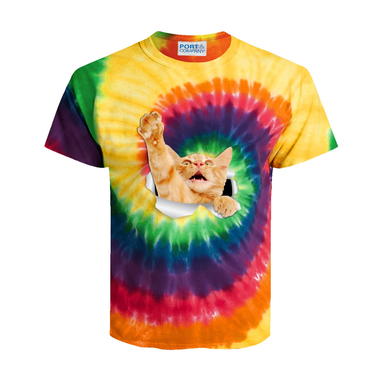 PC147Y Port & Company Kids Tie-Dye Tee - Rainbow