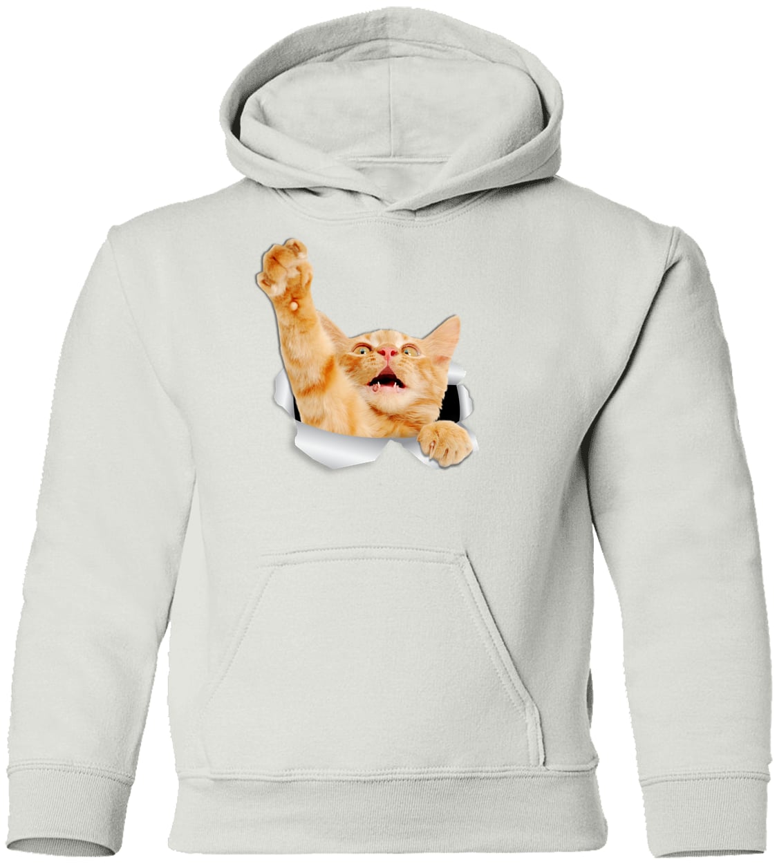 G185B Gildan Youth Pullover Hoodie - White