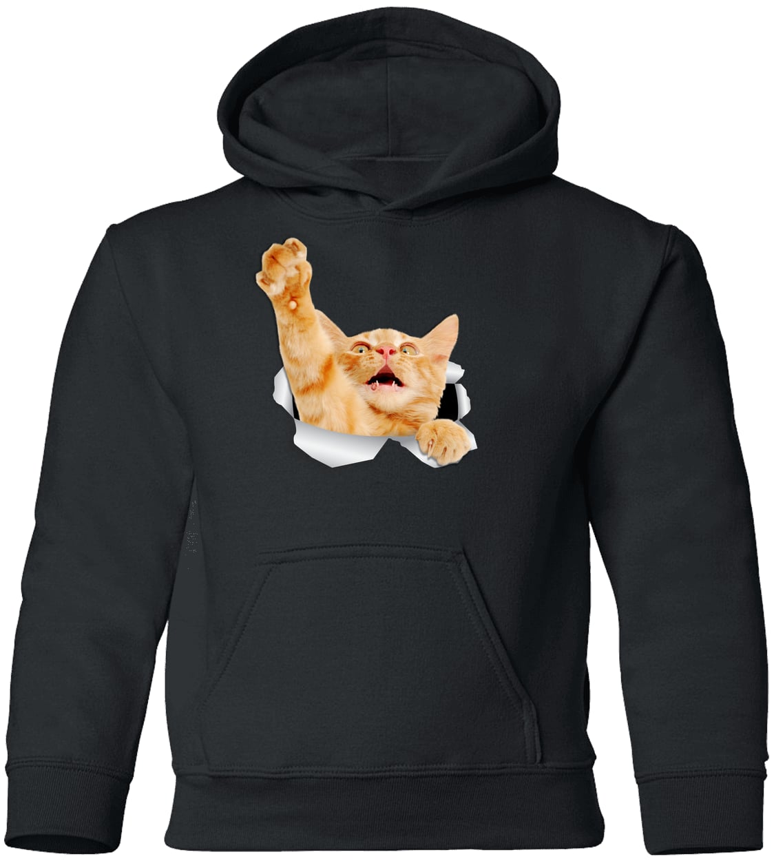 G185B Gildan Youth Pullover Hoodie - Black