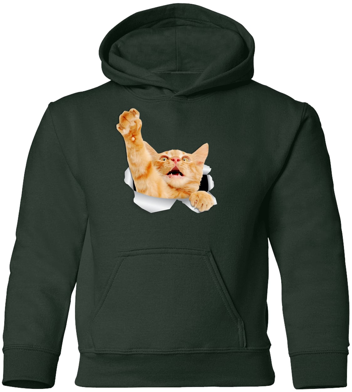 G185B Gildan Youth Pullover Hoodie - Forest Green