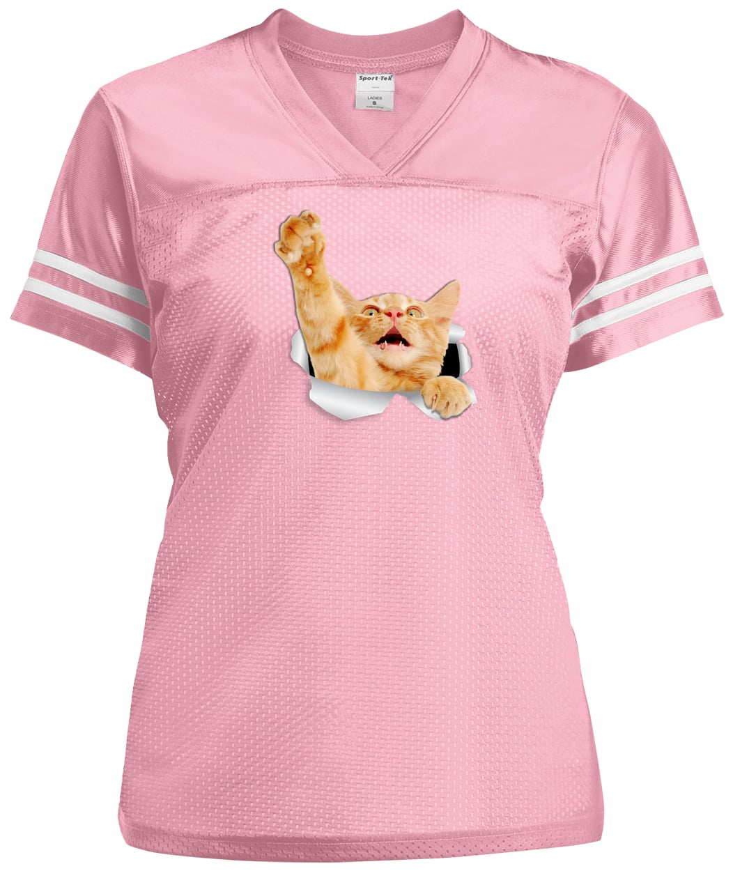 LST307 Sport-Tek Ladies' Replica Jersey - Light Pink/White