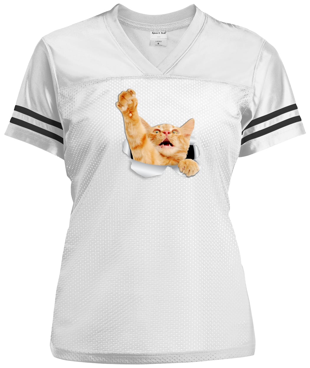 LST307 Sport-Tek Ladies' Replica Jersey - White/Black