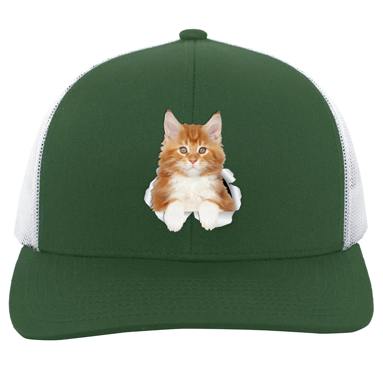 104C Trucker Snap Back - Dark Green/White