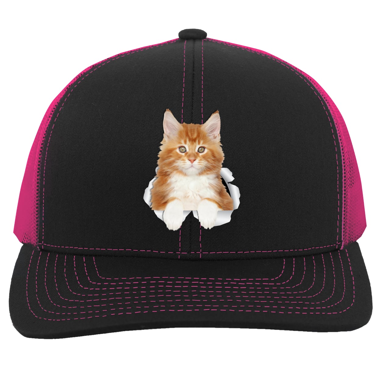 104C Trucker Snap Back - Black/Pink
