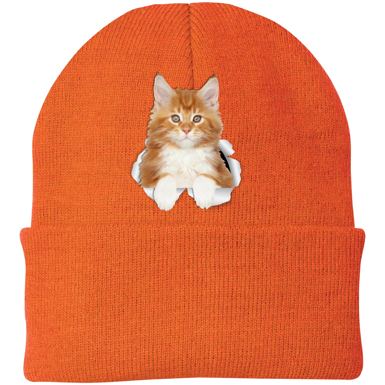 CP90 Port & Company Knit Beanie - Neon Orange