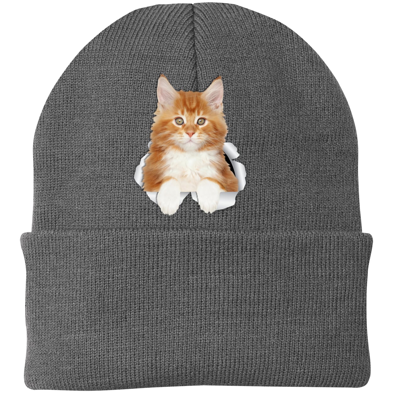 CP90 Port & Company Knit Beanie - Athletic Oxford