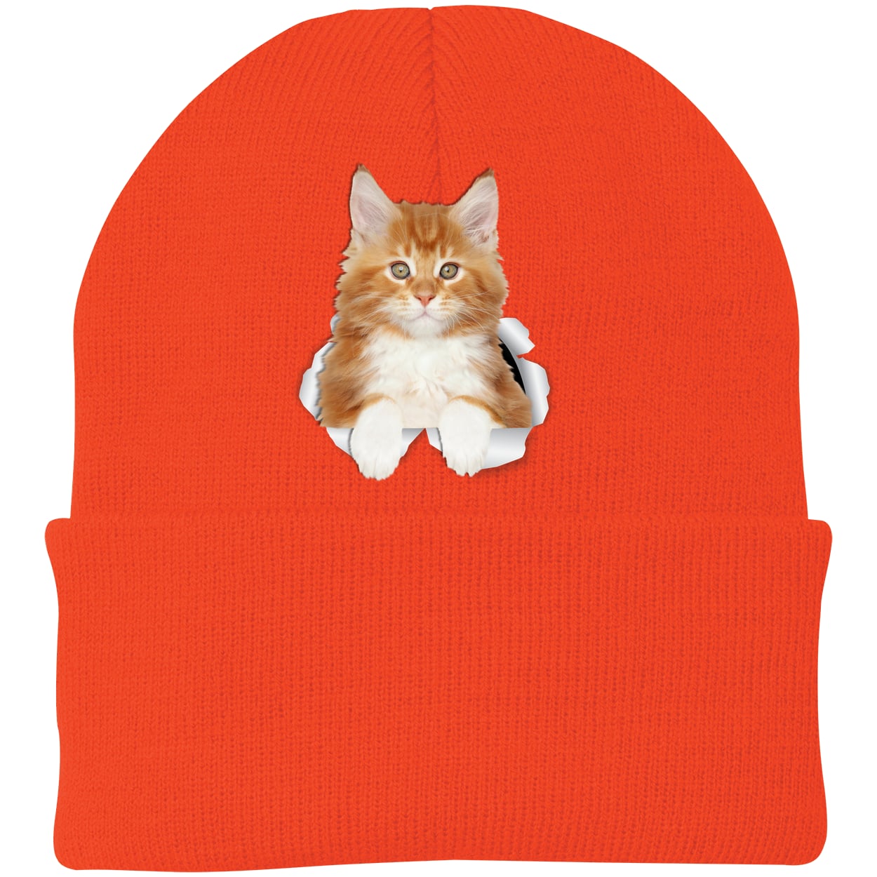 CP90 Port & Company Knit Beanie - Athletic Orange