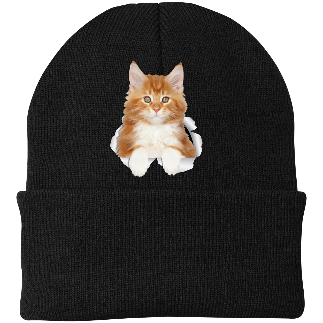 CP90 Port & Company Knit Beanie - Black