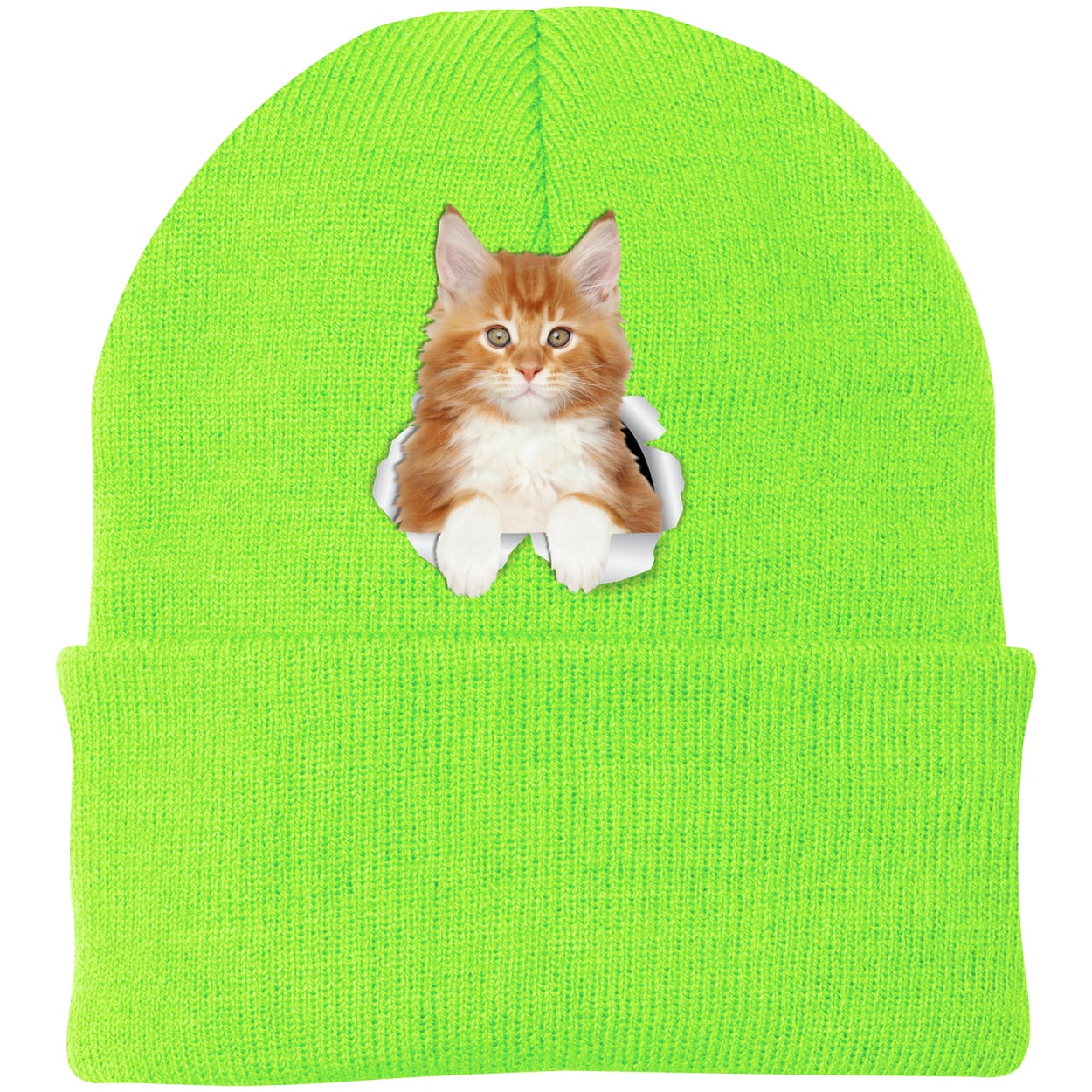 CP90 Port & Company Knit Beanie - Neon Green