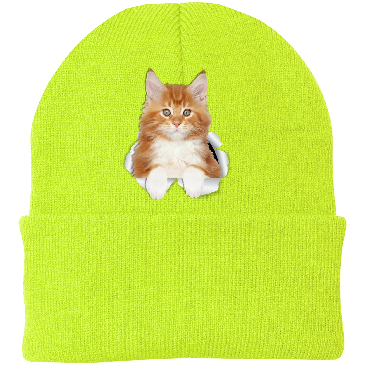 CP90 Port & Company Knit Beanie - Neon Yellow