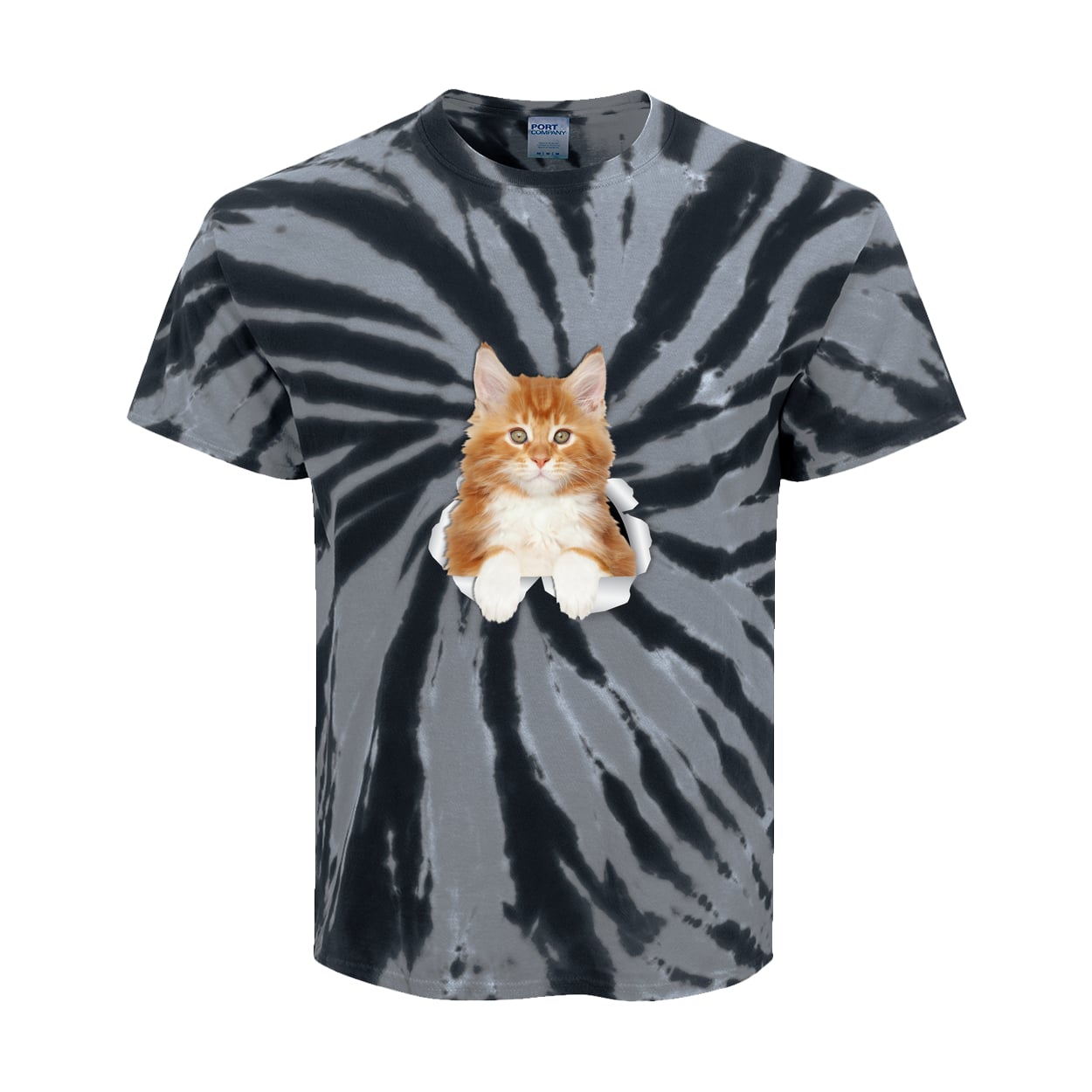 PC147Y Port & Company Kids Tie-Dye Tee - Black