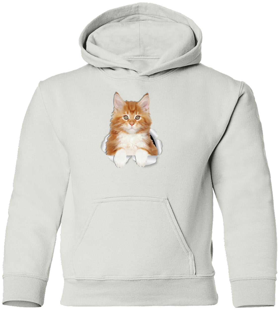 G185B Gildan Youth Pullover Hoodie - White