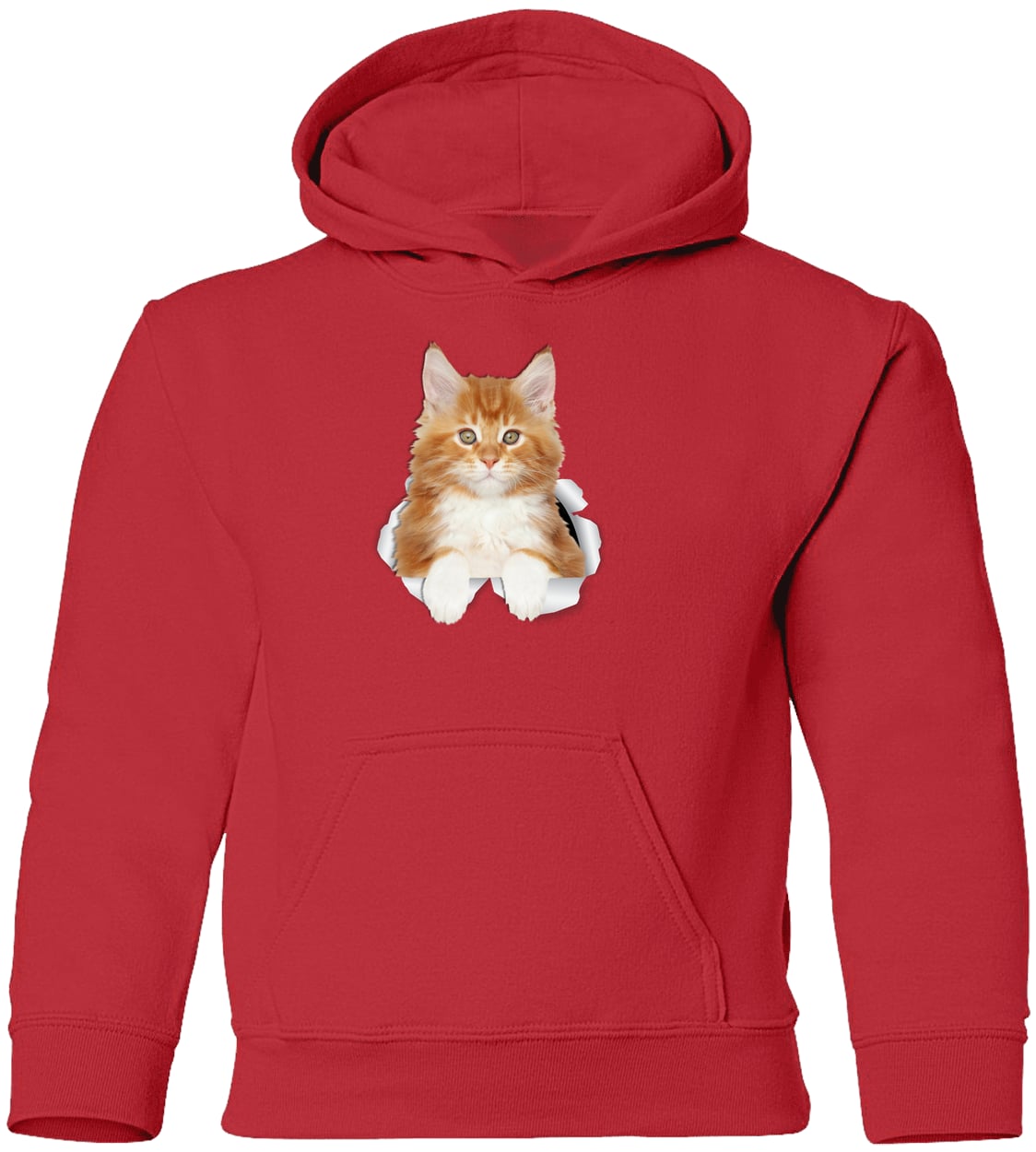 G185B Gildan Youth Pullover Hoodie - Red
