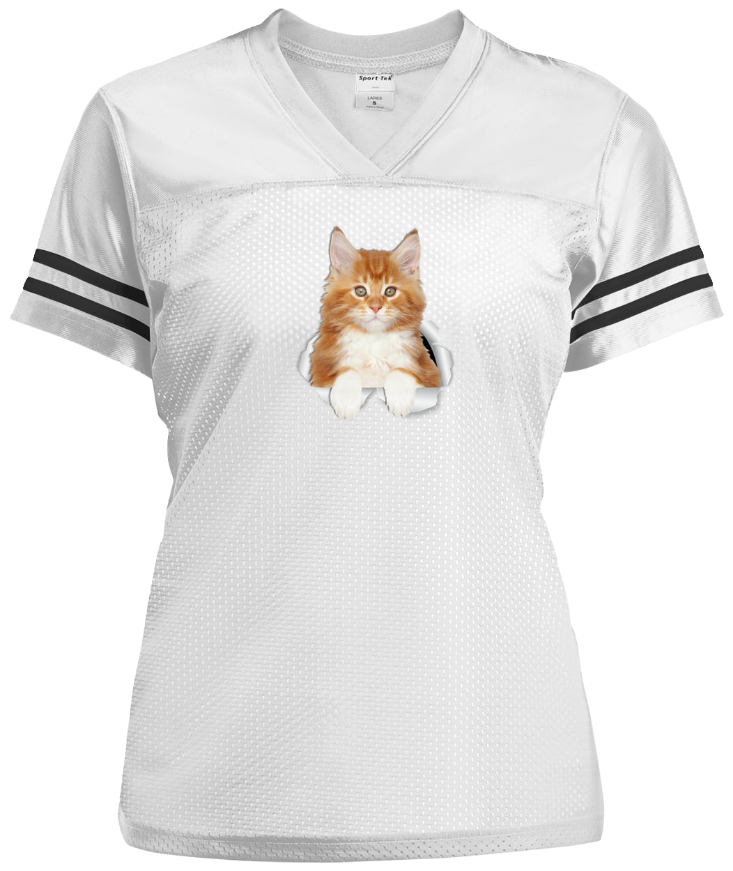 LST307 Sport-Tek Ladies' Replica Jersey - White/Black