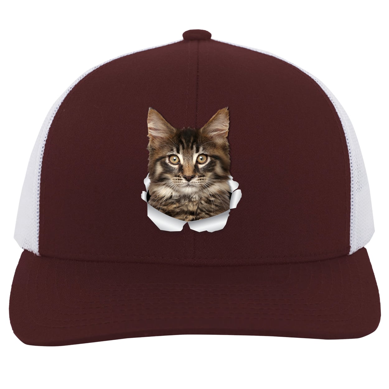 104C Trucker Snap Back - Maroon/White
