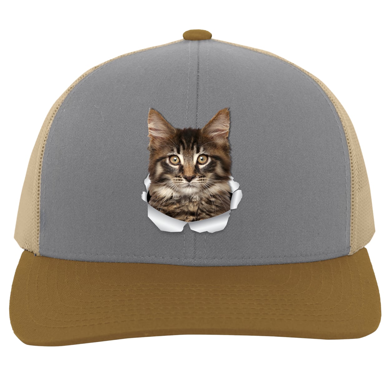 104C Trucker Snap Back - Heather/Beige/Amber