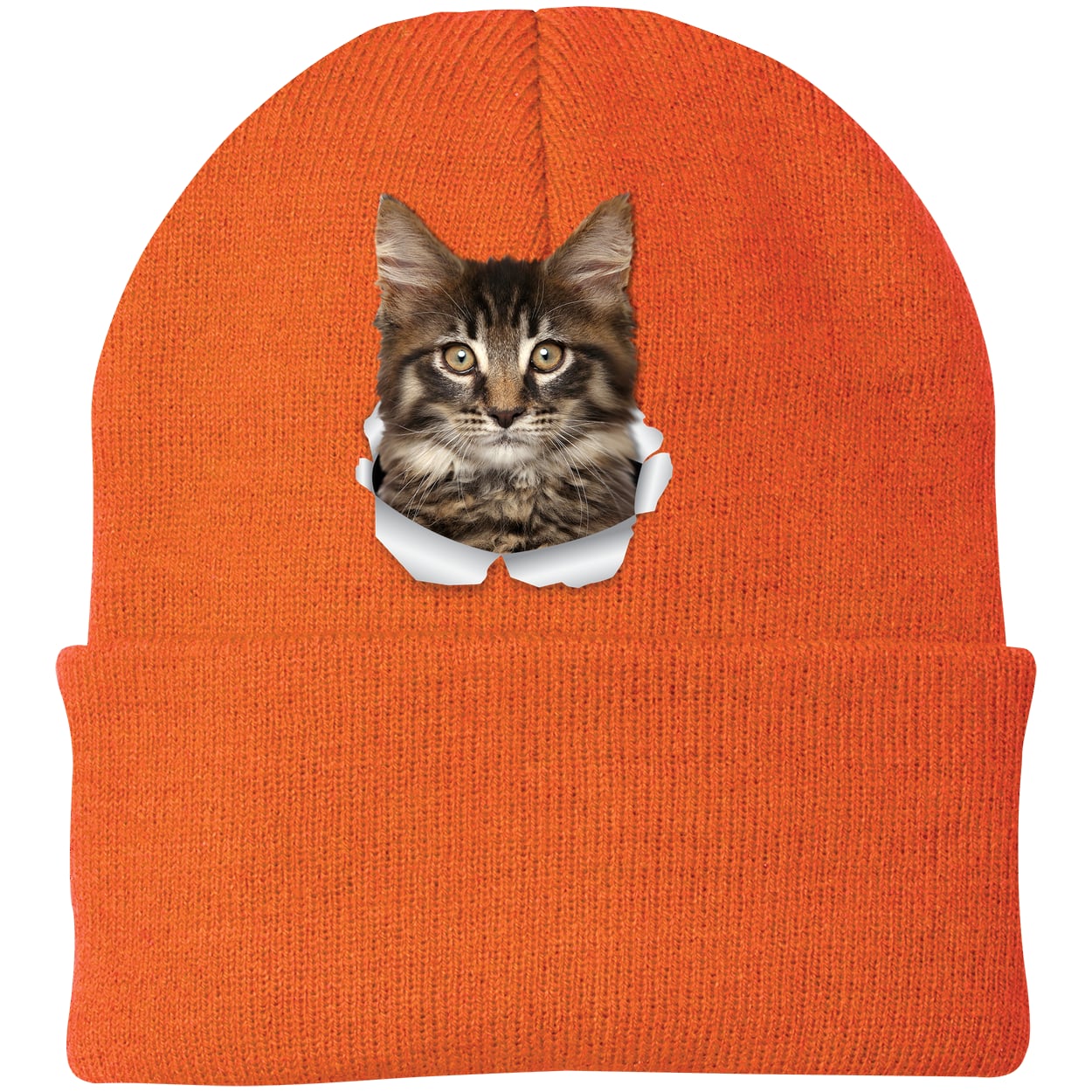 CP90 Port & Company Knit Beanie - Neon Orange