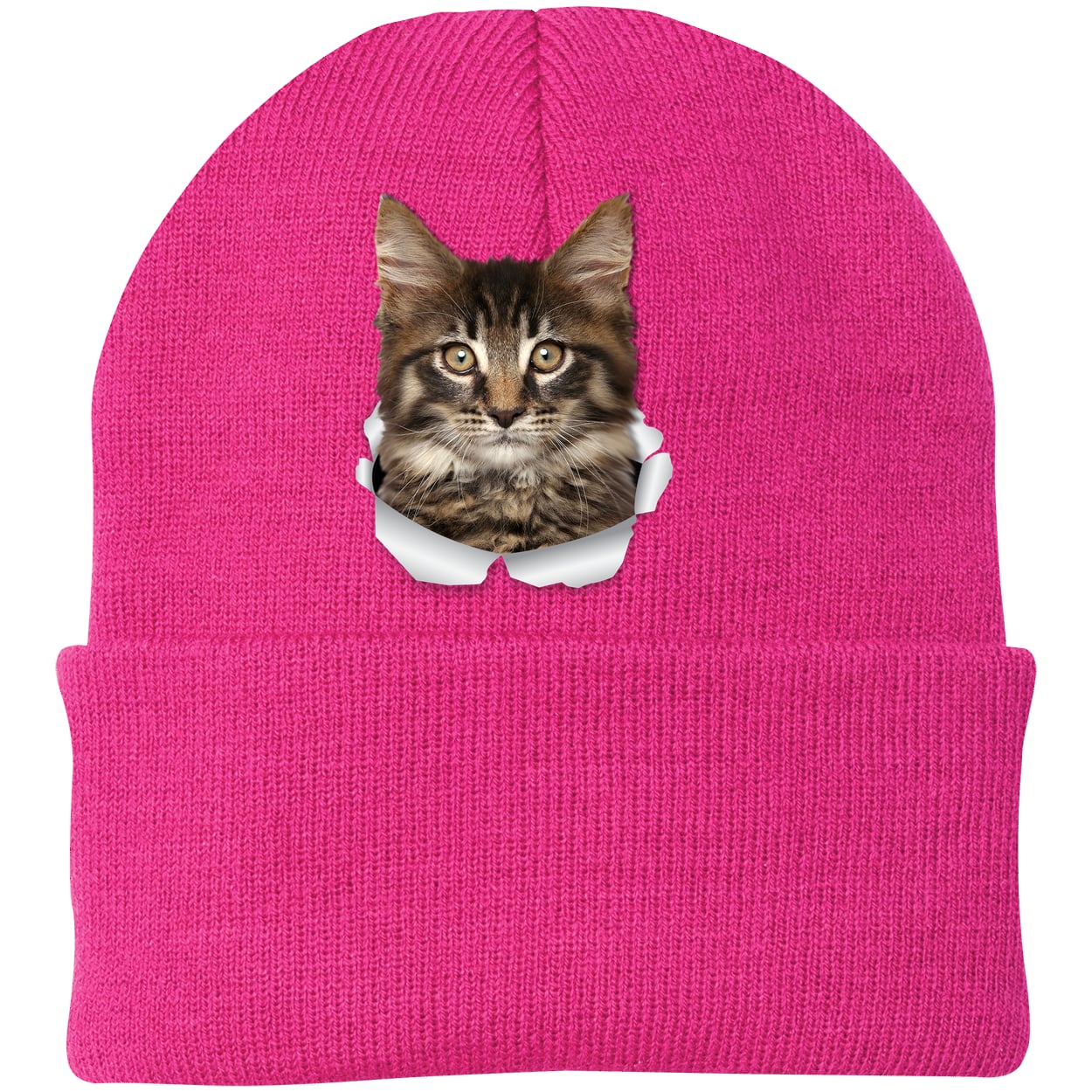 CP90 Port & Company Knit Beanie - Neon Pink