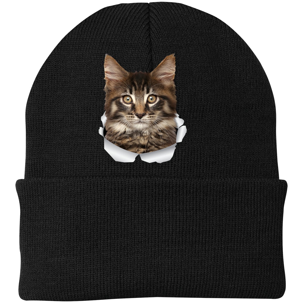 CP90 Port & Company Knit Beanie - Black