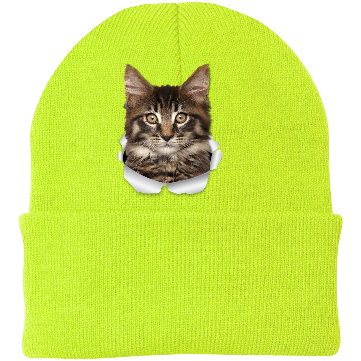 CP90 Port & Company Knit Beanie - Neon Yellow
