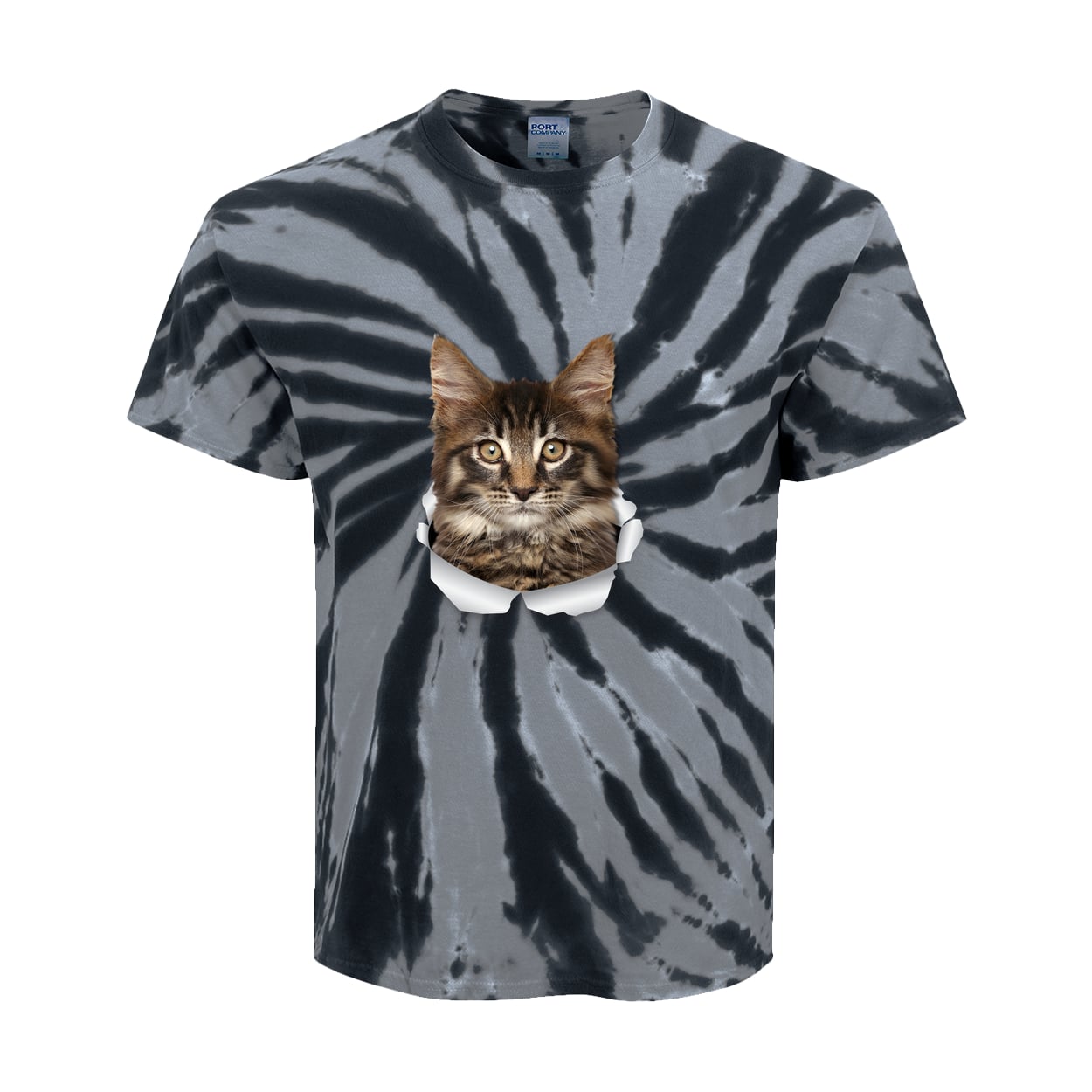 PC147Y Port & Company Kids Tie-Dye Tee - Black