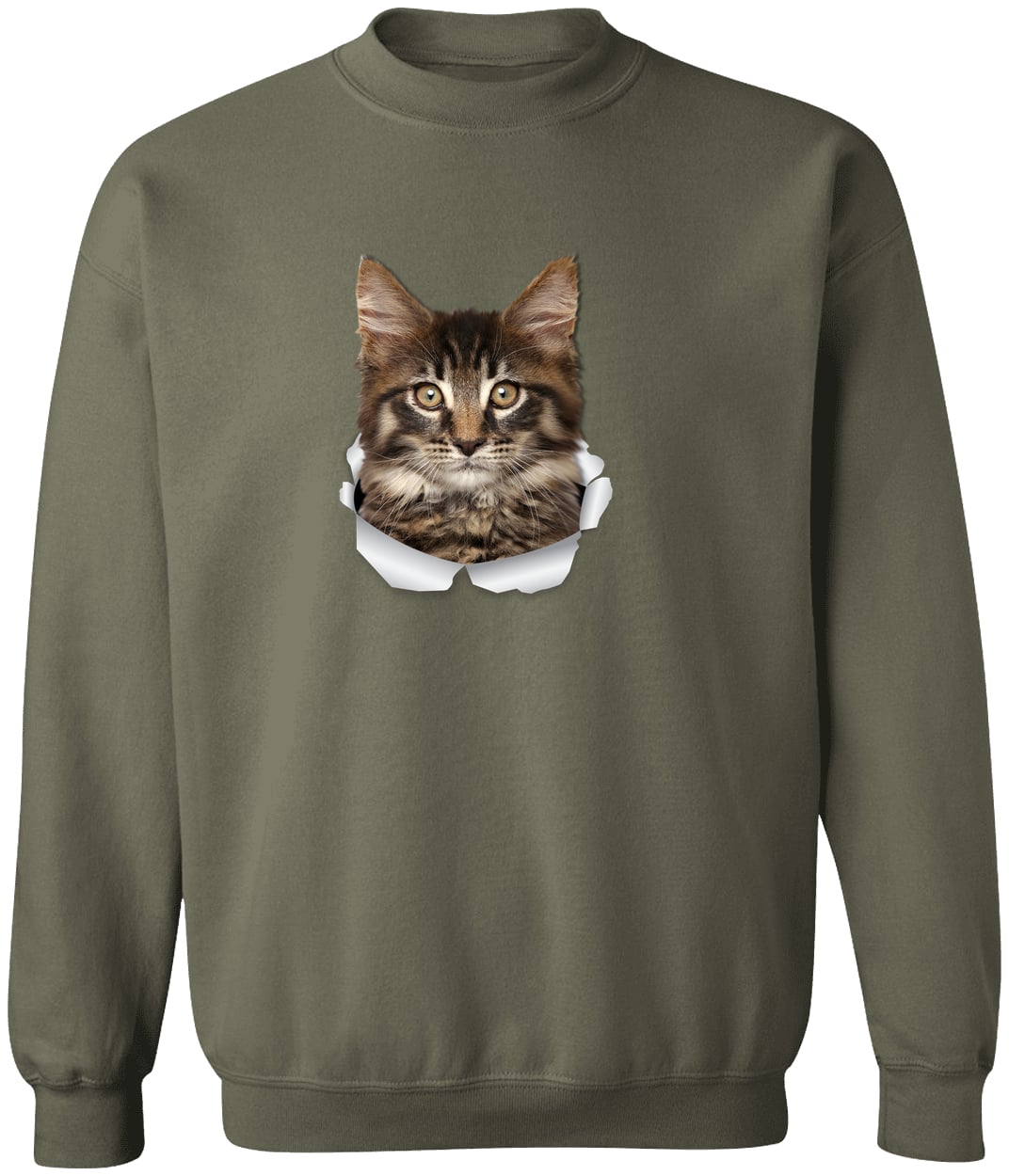 G180 Gildan Crewneck Pullover Sweatshirt - Military Green