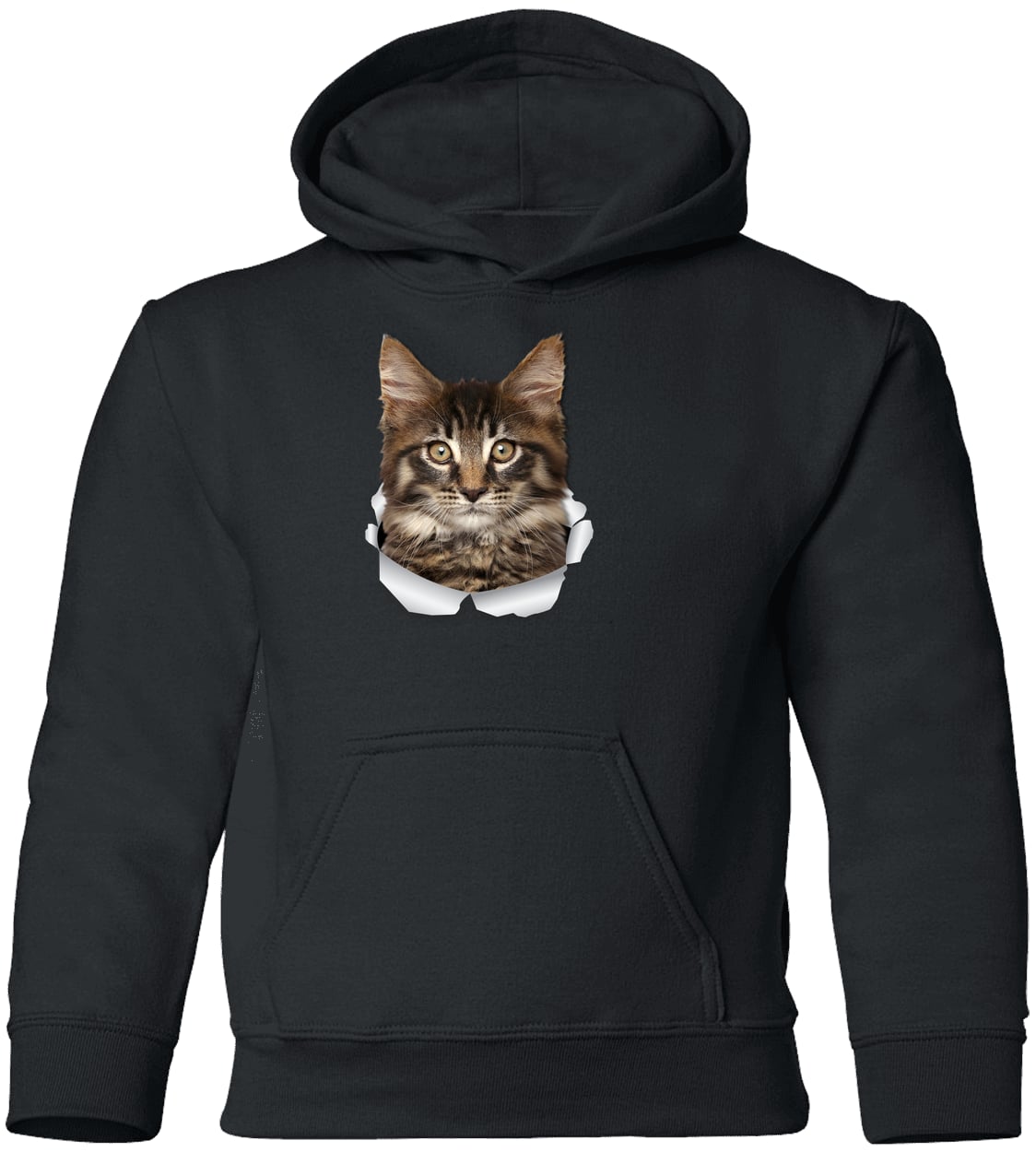 G185B Gildan Youth Pullover Hoodie - Black