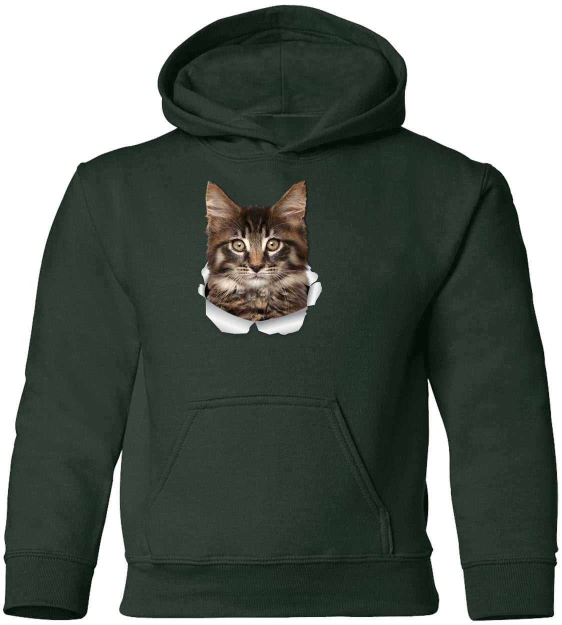 G185B Gildan Youth Pullover Hoodie - Forest Green