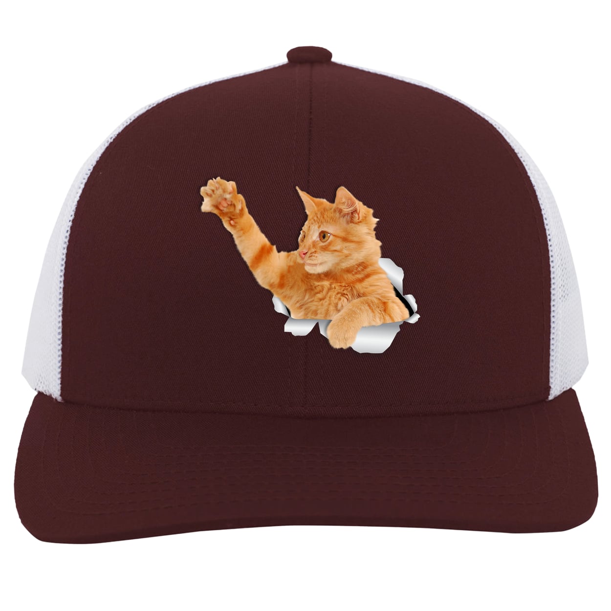 104C Trucker Snap Back - Maroon/White