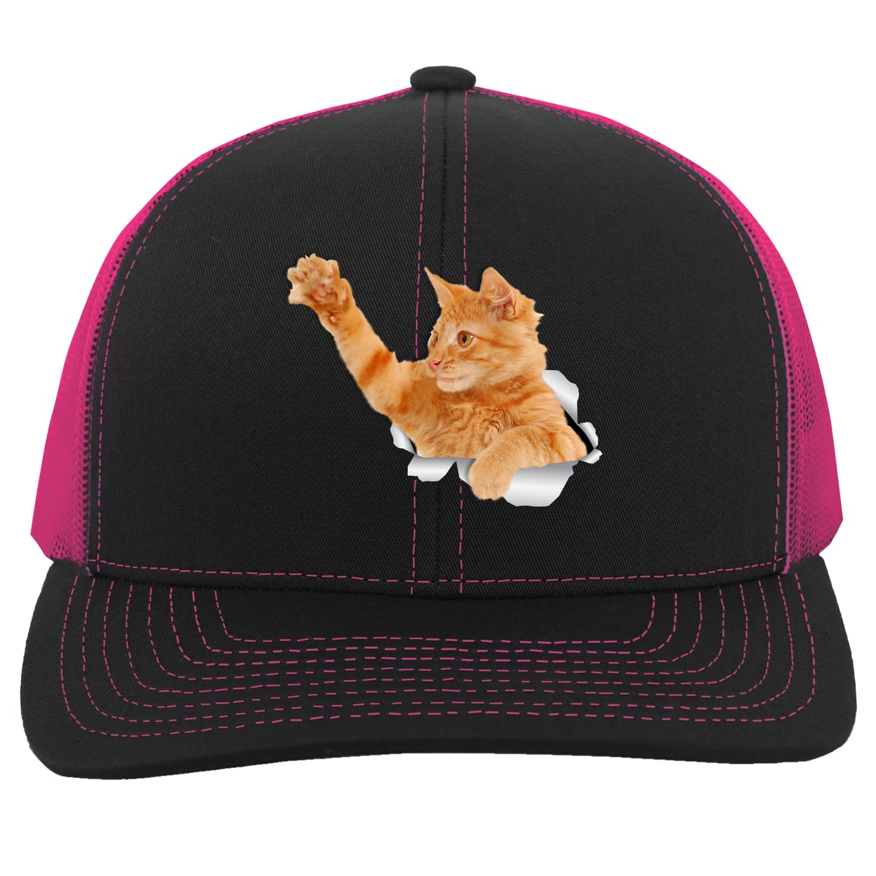 104C Trucker Snap Back - Black/Pink