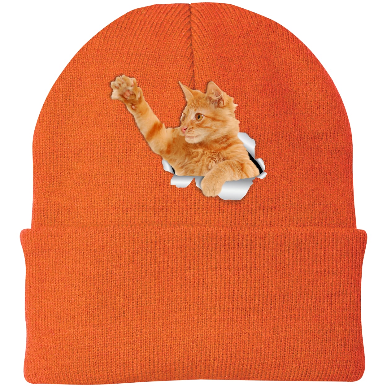 CP90 Port & Company Knit Beanie - Neon Orange