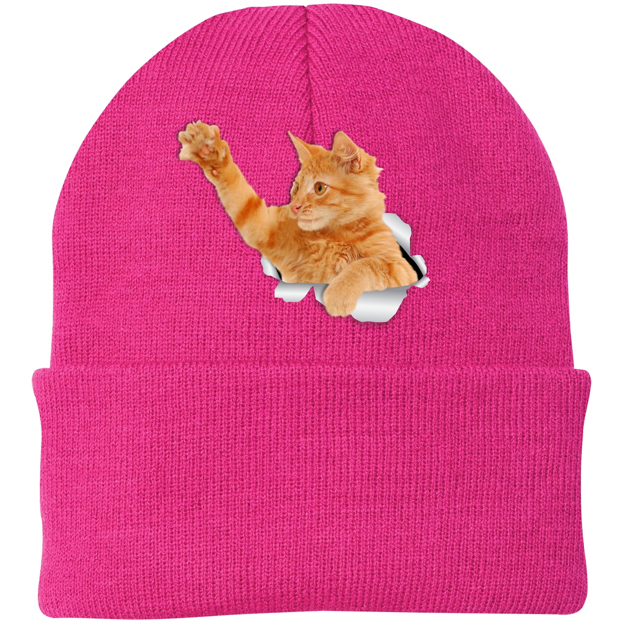 CP90 Port & Company Knit Beanie - Neon Pink