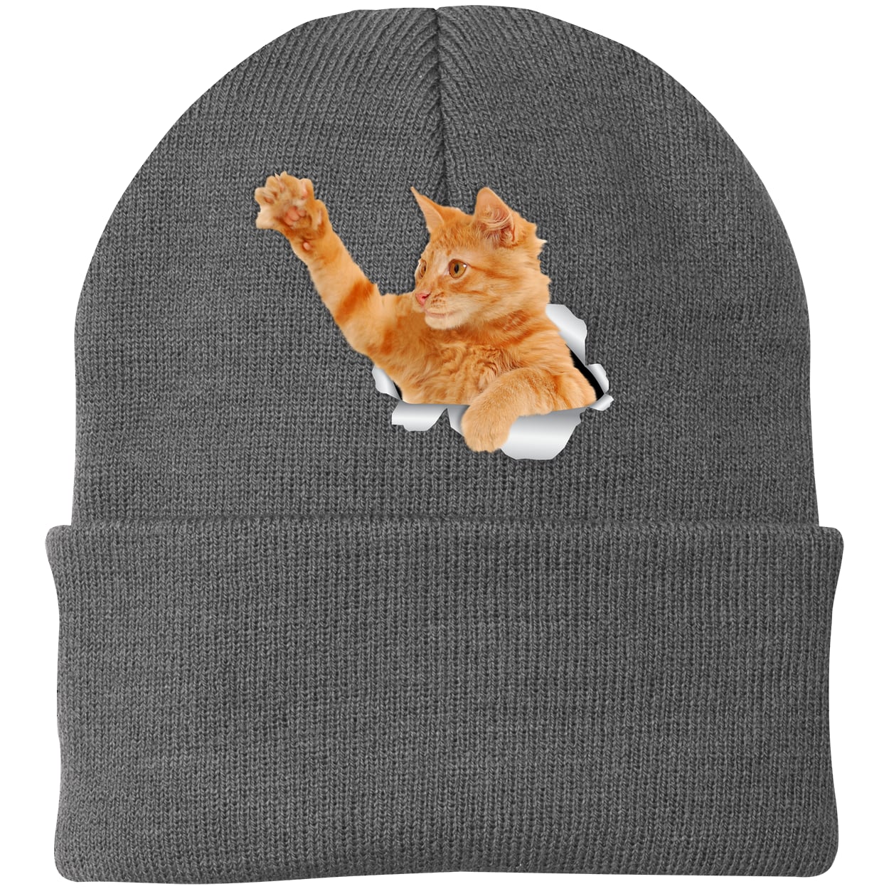 CP90 Port & Company Knit Beanie - Athletic Oxford