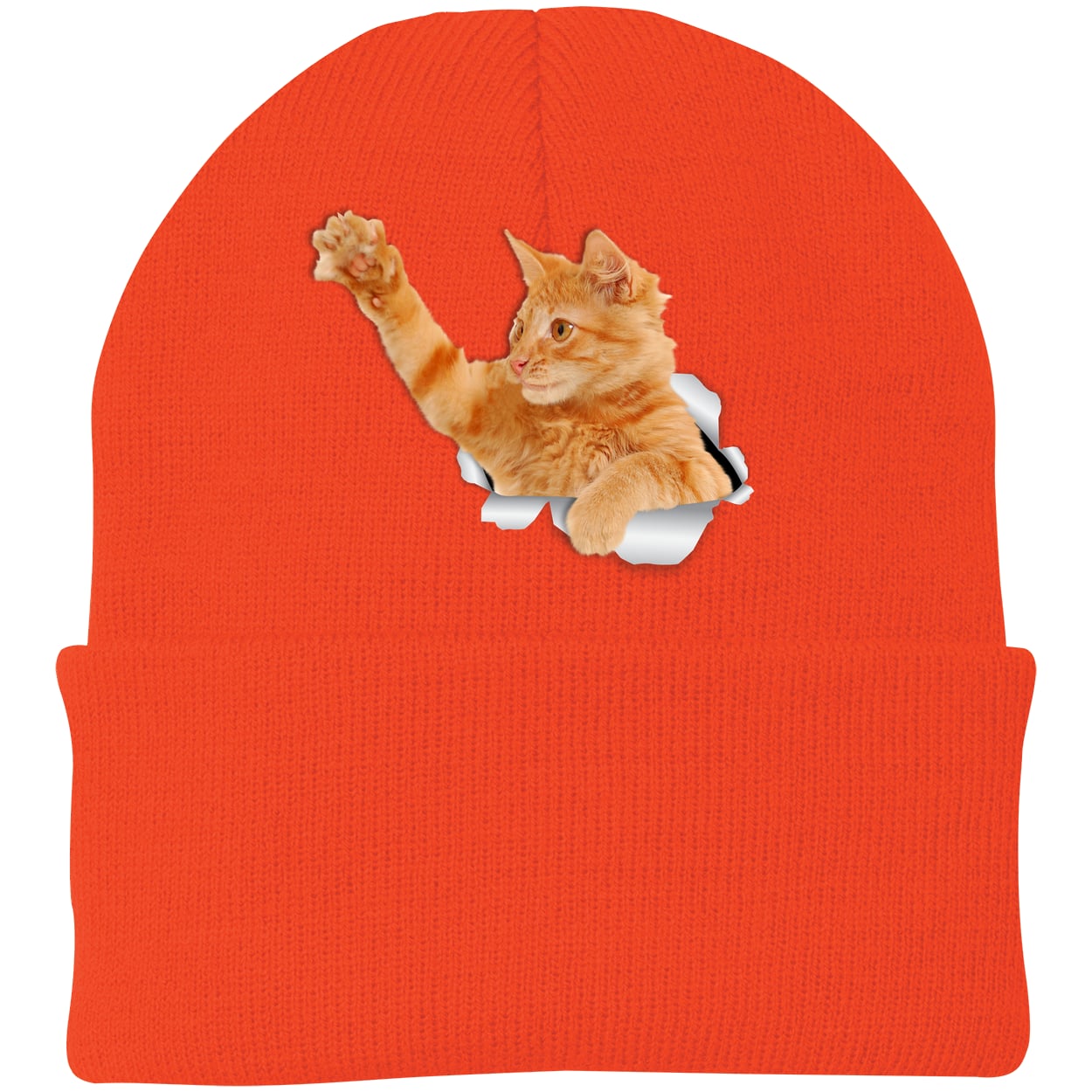 CP90 Port & Company Knit Beanie - Athletic Orange