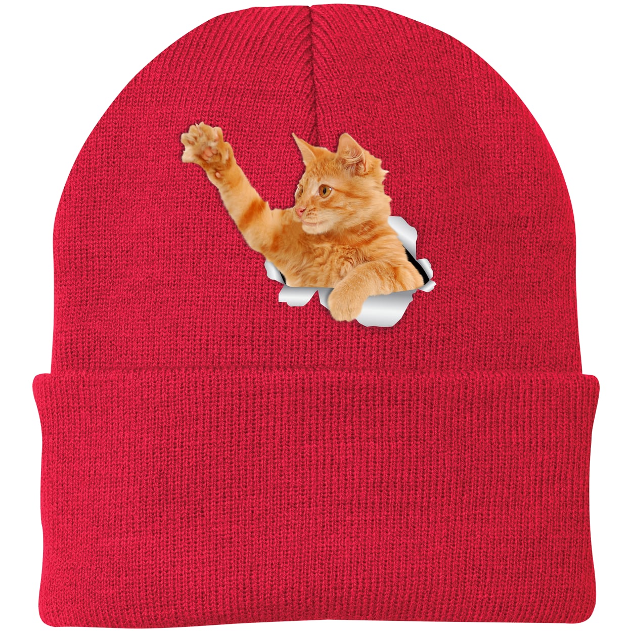 CP90 Port & Company Knit Beanie - Athletic Red