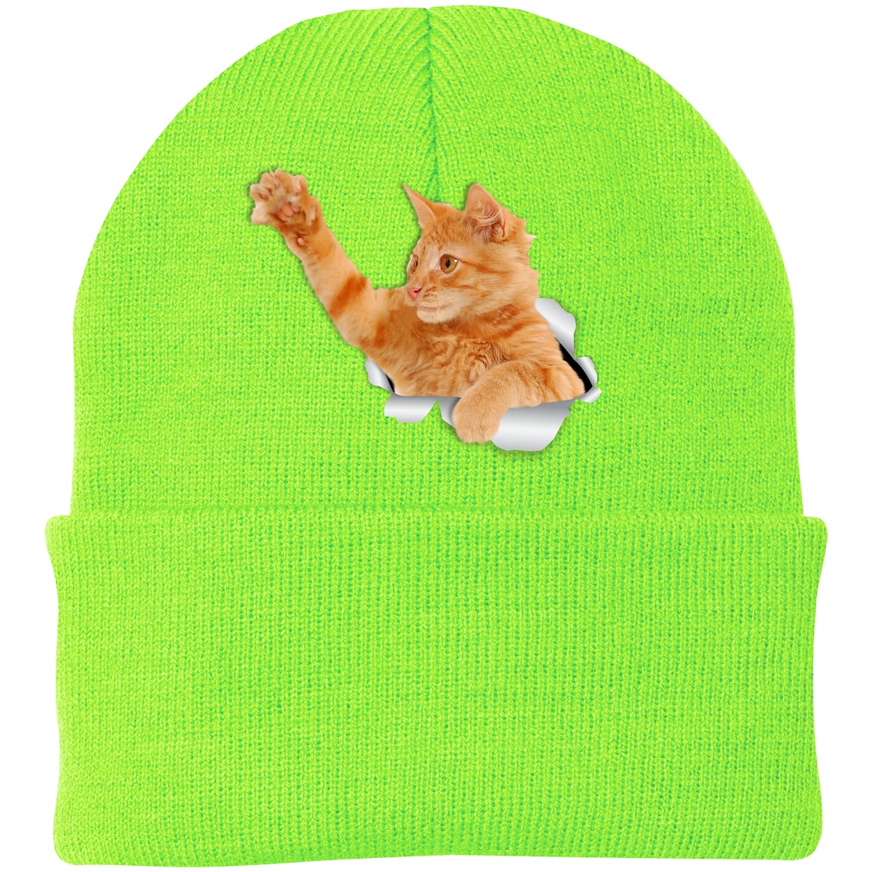 CP90 Port & Company Knit Beanie - Neon Green