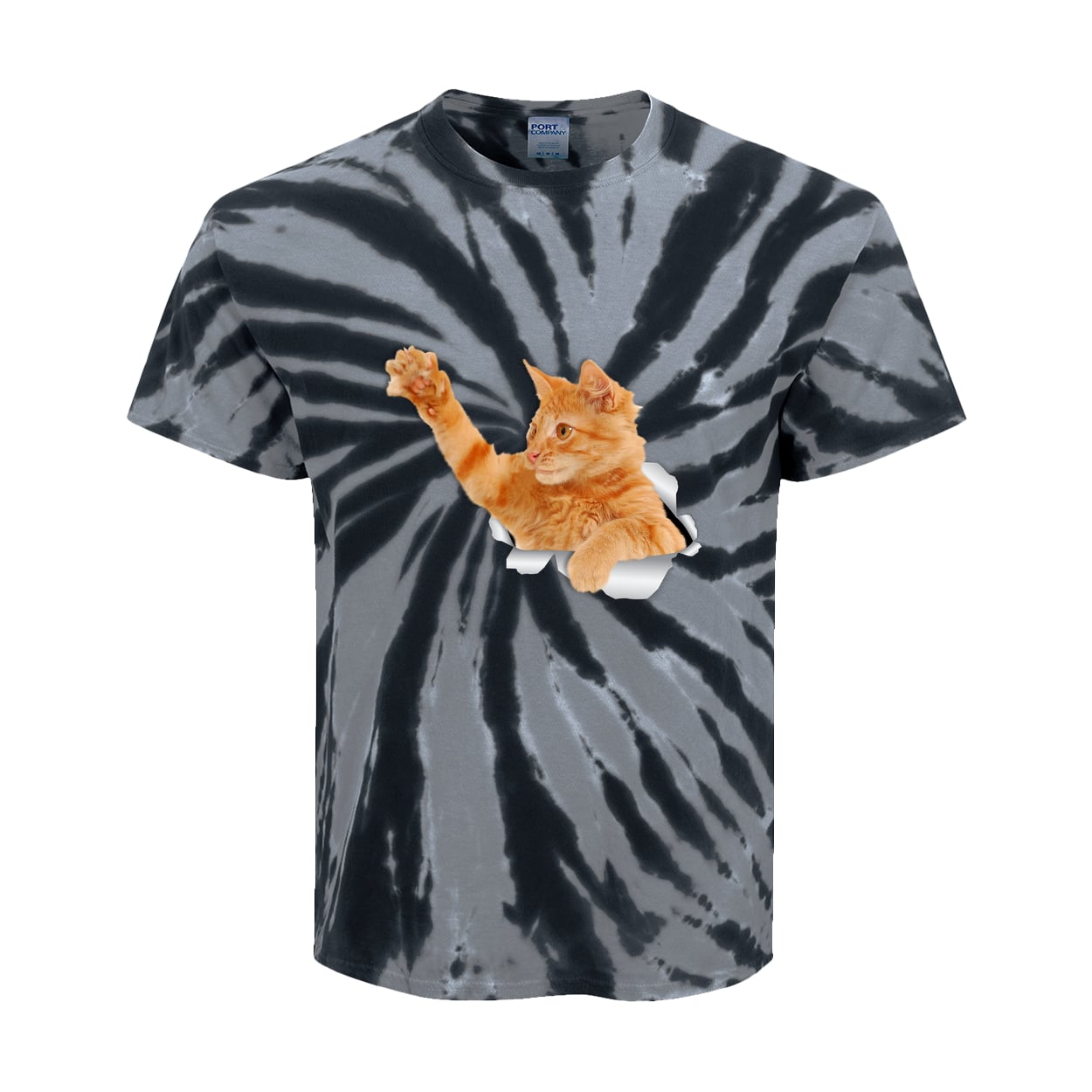 PC147Y Port & Company Kids Tie-Dye Tee - Black