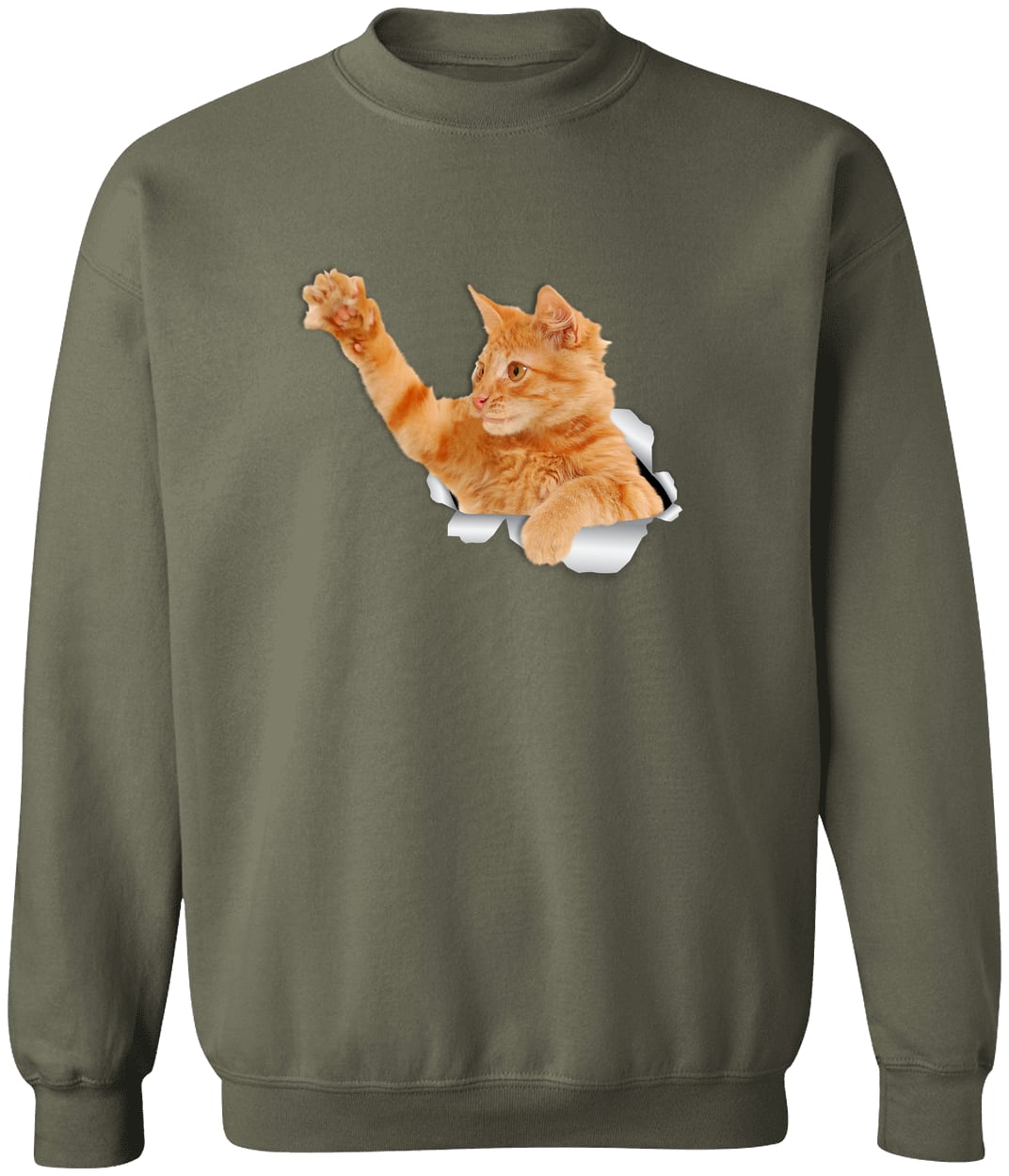 G180 Gildan Crewneck Pullover Sweatshirt - Military Green