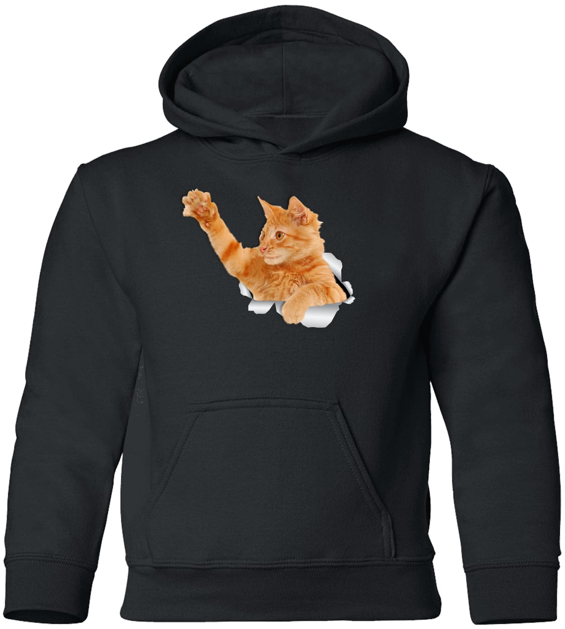 G185B Gildan Youth Pullover Hoodie - Black