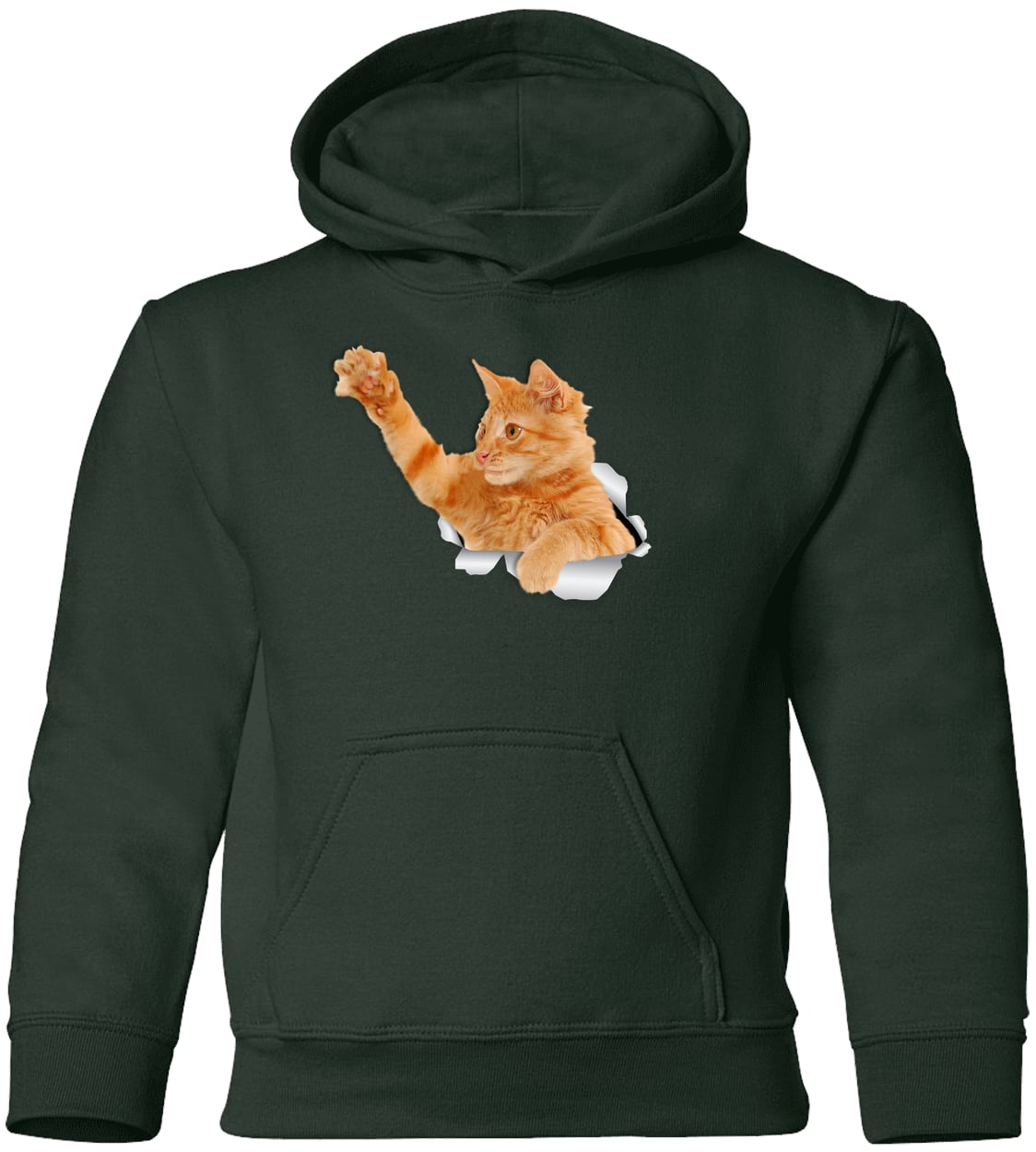 G185B Gildan Youth Pullover Hoodie - Forest Green