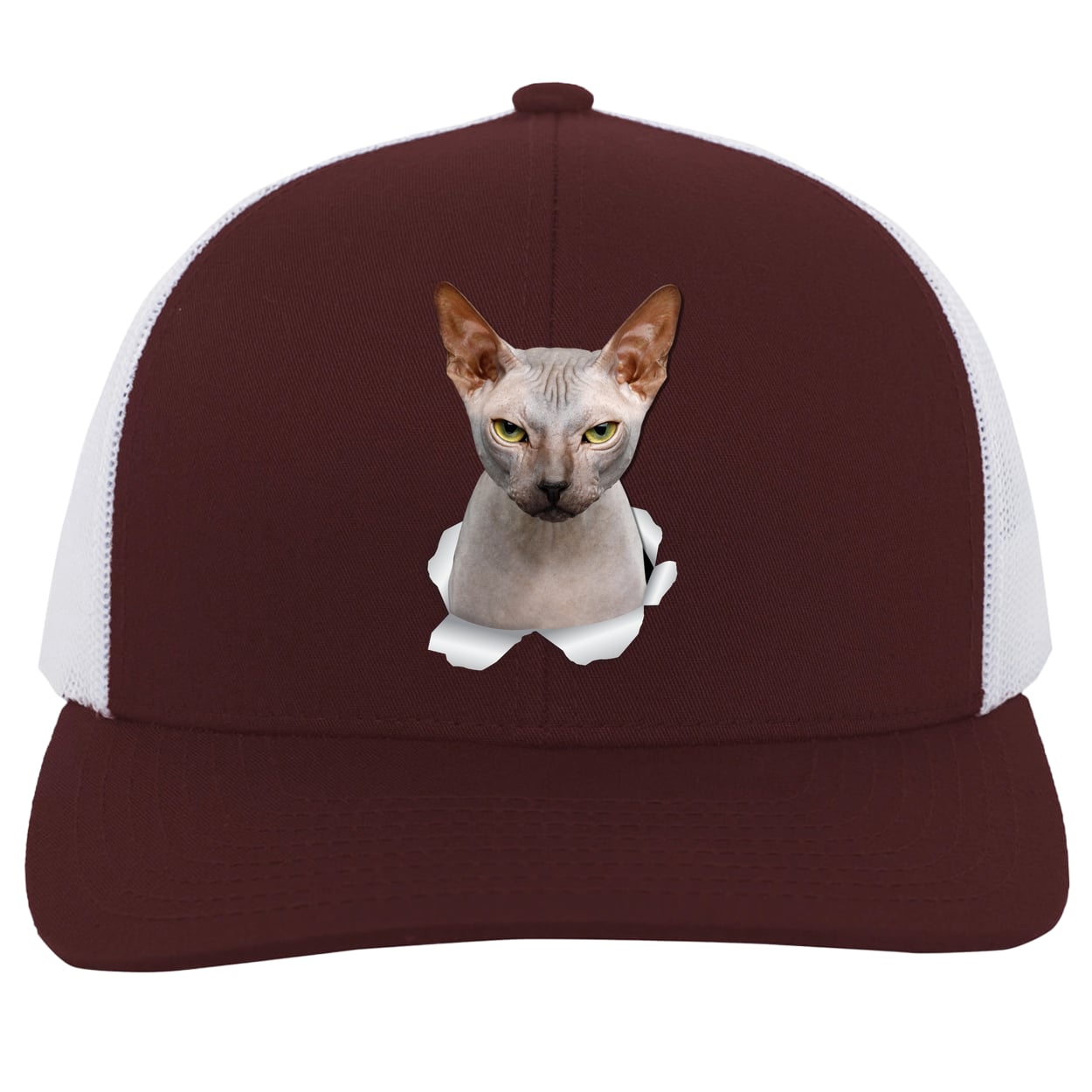 104C Trucker Snap Back - Maroon/White