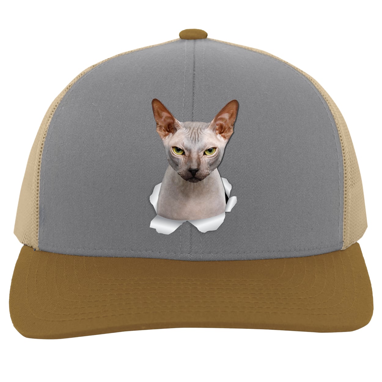 104C Trucker Snap Back - Heather/Beige/Amber