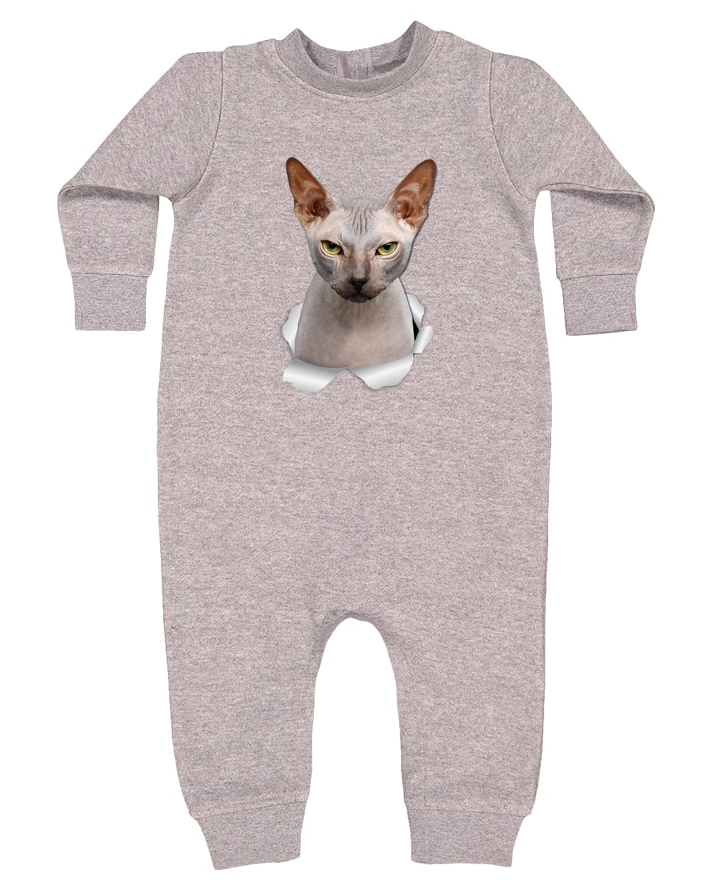 4447 Rabbit Skins Infant Fleece One-Piece Bodysuit - Heather Grey